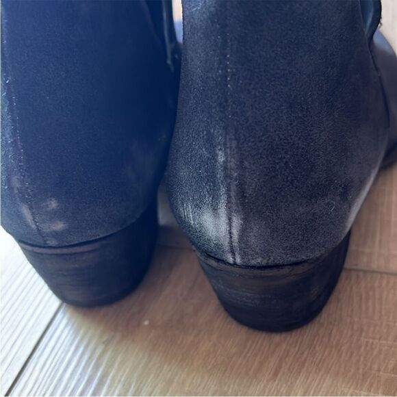 Free People Charm Double V Ankle Boots Black Suede Ankle Boots US 9.5 - Picture 6 of 10